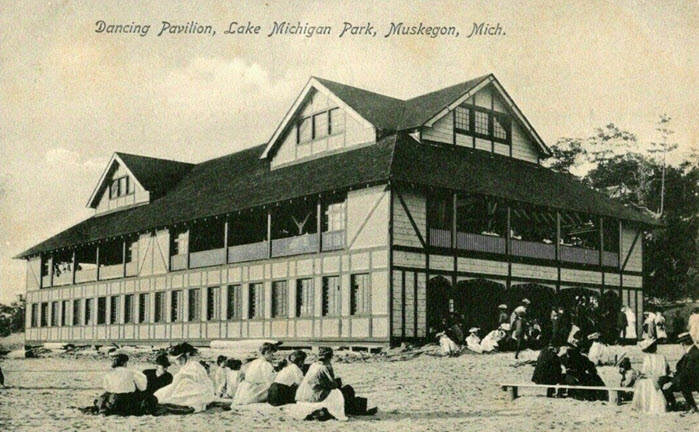 Lake Michigan Park Dance Hall - Old Post Card